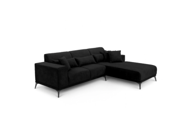 ספה פינתית רוחב 250 ס"מ דגם BIANKA בגוון שחור