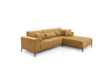 ספה פינתית רוחב 250 ס"מ דגם BIANKA בגוון צהוב