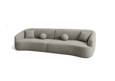 ספה ברוחב 250 ס"מ דגם DONA בגוון אפור בהיר