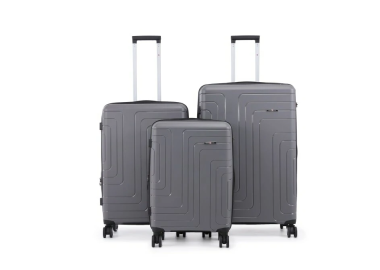 סט 3 מזוודות יוקרה קשיחות 20\27\31 דגם Florida צבע אפור