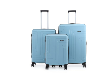 סט 3 מזוודות יוקרה קשיחות 20\27\31 דגם Florida צבע ג'ינס