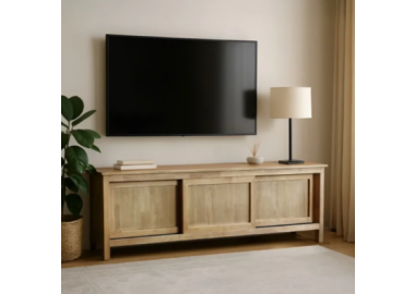 מזנון עץ 3 דלתות הזזה דגם וינה