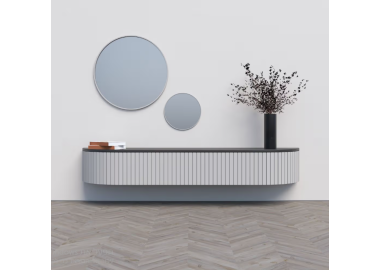 מזנון צף דגם Venice צבע אפור בטון