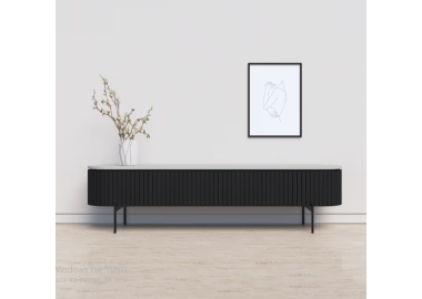 מזנון מעוגל דגם Milano צבע אפור בשילוב שחור