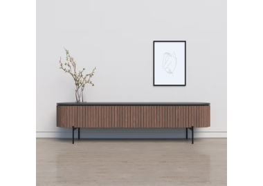 מזנון מעוגל דגם Milano צבע אגוז אמריקאי