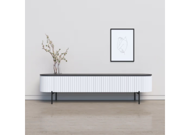 מזנון מעוגל דגם Milano צבע לבן מט