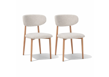 זוג כסאות לפינת אוכל מרופדים בד רחיץ דגם קרנבל