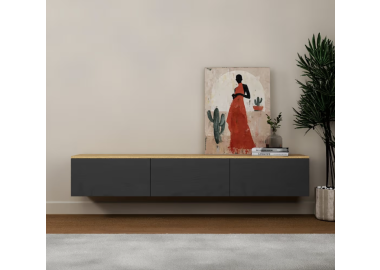 מזנון צף דגם Infinity צבע אלון שחור