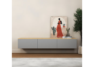 מזנון צף דגם Infinity צבע אפור בטון