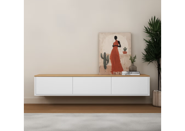 מזנון צף דגם Infinity צבע לבן מט