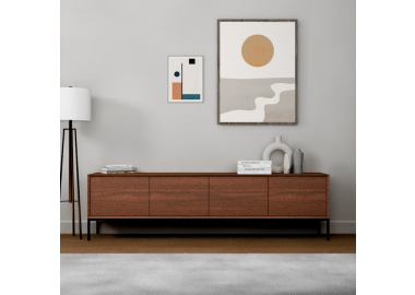 מזנון מעוצב דגם Leonardo צבע אגוז אמריקאי