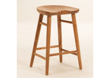 כסא בר מעץ טיק Sol 