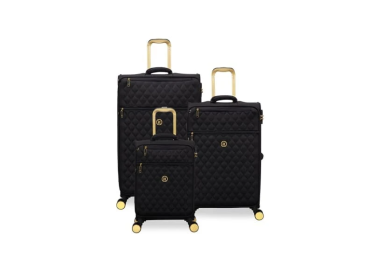 סט 3 מזוודות בד 30/25/20 דגם GLIMMERING שחור