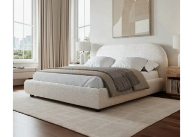 מיטה 140X200 ס"מ מעוצבת דגם ZAYSHINE בגוון שמנת