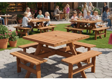 שולחן קק"ל מרובע דגם Bustan