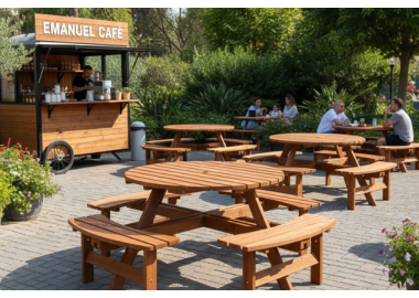 שולחן קק"ל עגול דגם Orbit