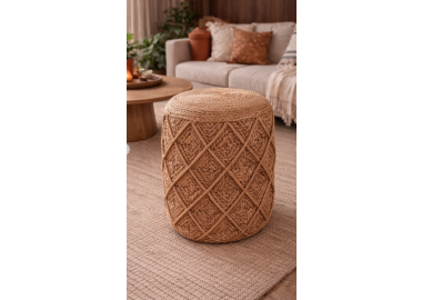 הדום ישיבה מעוצב מראטן טבעי דגם 0242