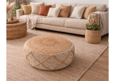  פוף ישיבה מעוצב מראטן וחבל – סטייל טבעי וחמים פוף ישיבה מעוצב מראטן וחבל – סטייל טבעי וחמים פוף ישיבה מעוצב מראטן וחבל