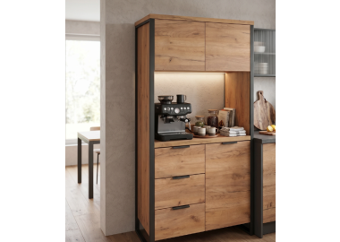 ארון שירות למיקרו עם מגירות דגם קירה גובה 170 ס"מ