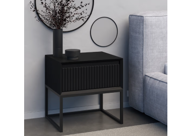 שידת לילה דגם Night גוון אלון שחור