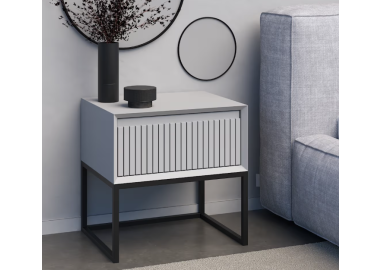 שידת לילה דגם Night גוון אפור בטון