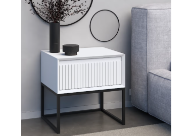 שידת לילה דגם Night גוון לבן מט