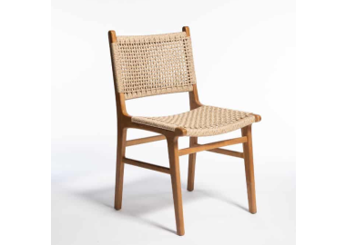 כסא אוכל טיק וראטן סינטטי Jepara 