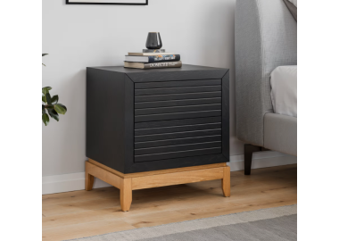 שידת לילה דגם London גוון אלון שחור