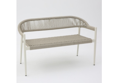  ספסל אלומיניום בגוון שמנת Lounge