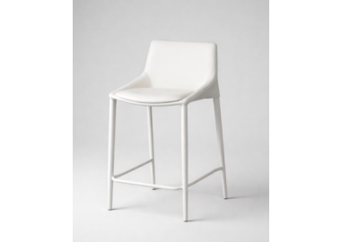 כסא בר ברוני דמוי ער בגוון לבן