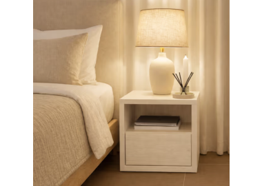 שידת לילה דגם Nika פורניר אלון לבן