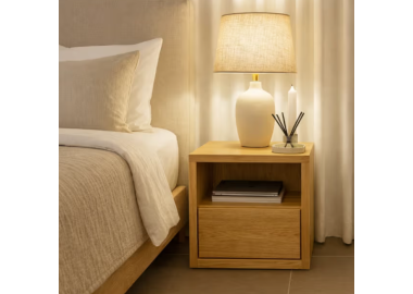 שידת לילה דגם Nika פורניר אלון טבעי