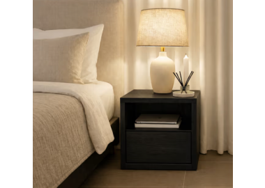 שידת לילה דגם Nika פורניר אלון שחור