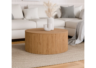 שולחן סלון עגול דגם Ring אלון טבעי