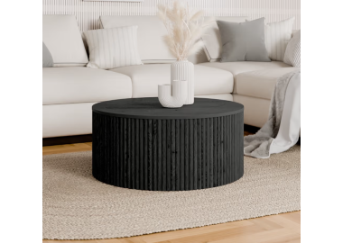 שולחן סלון עגול דגם Ring אלון שחור