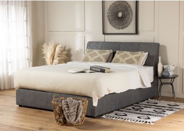 מיטה זוגית 200*160 ס"מ אפור כהה דגם דייז 