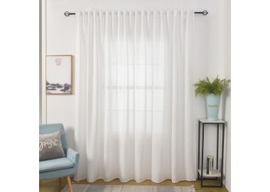 וילון השחלה דגם לורנס רחב במיוחד 280x250 ס"מ צבע שמנת