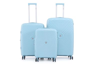 סט 3 מזוודות יוקרה קשיחות 20\24\28 דגם Bali צבע ג'ינס