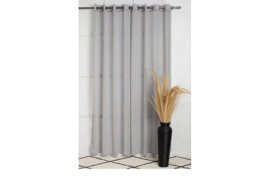 וילון דמוי פשתן דגם טוהר 140x250 ס"מ צבע אפור