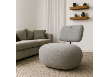 כורסא בעיצוב מודרני מבד בוקלה דגם לולי