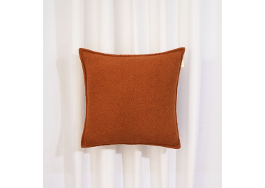 כרית נוי כולל מילוי 45x45 ס"מ דגם טדי צבע טרקוטה