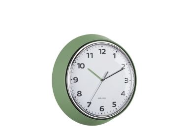 שעון קיר ממתכת בעיצוב רטרו גוון ירוק ג'ונגל