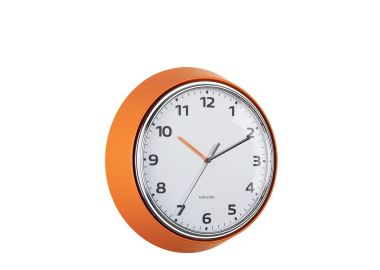 שעון קיר ממתכת רטרו מודרני צבע כתום