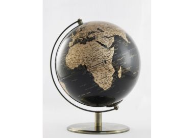 גלובוס שולחני מעוצב 25 ס"מ בצבע זהב ושחור