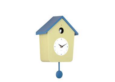 שעון קיר קוקייה מאירה צבע ירוק תה