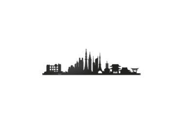 קישוט קיר ממתכת SKYLINE TOKYO פאנל 100 ס"מ