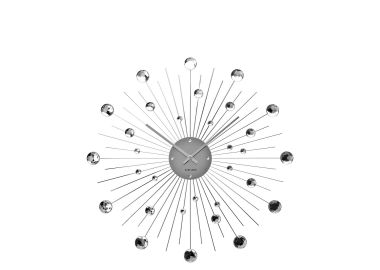 שעון קיר מעוצב דגם שמש וקריסטלים 