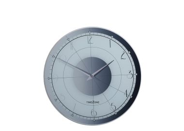 שעון קיר זכוכית ומראה FANCY עגול 43 ס"מ