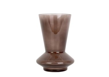 אגרטל מזכוכית דגם Glow צבע חום שוקולד