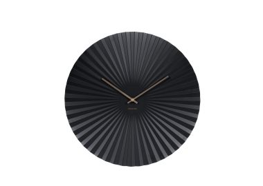 שעון קיר ממתכת דגם מניפה Sensu צבע שחור